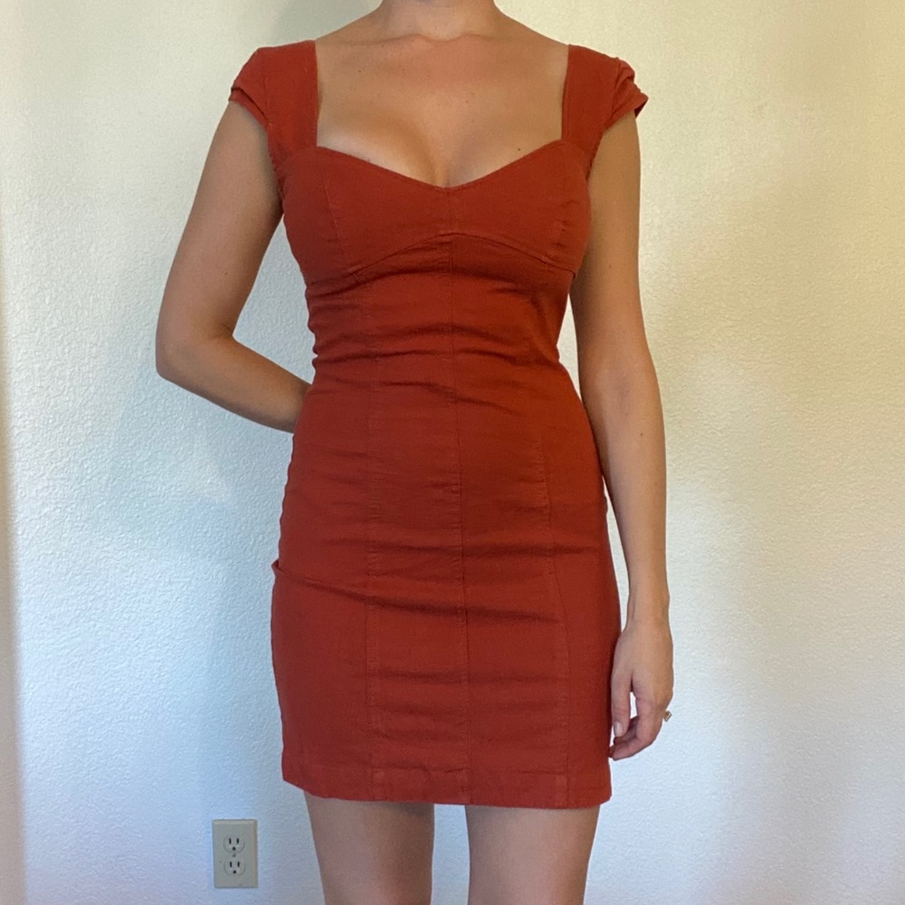 Urban Outfitters rust colored mini dress